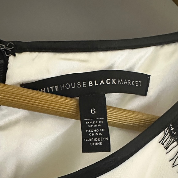 Black White Lace Panel Dress Sleeveless Fit & Flare Mini - Picture 3 of 8